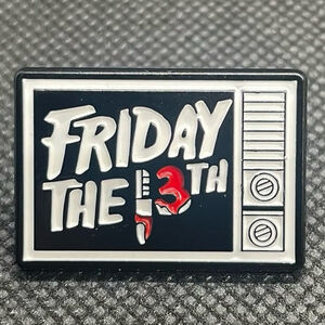 Friday The 13th Horror Movie Metal TV Enamel Pin